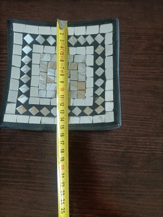Plato decorativo mosaico espejo