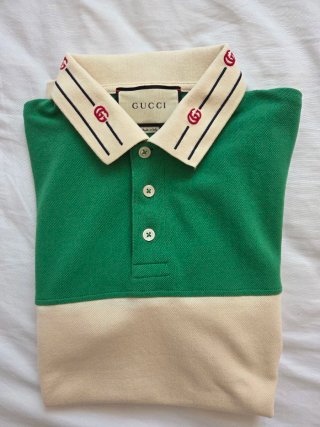 Polo Gucci Verde y Beige