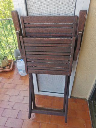 Sillas de teca plegables exterior