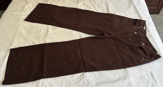 Pantalón vaquero marrón recto ancho