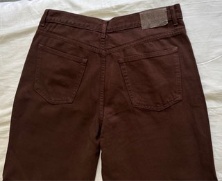 Pantalón vaquero marrón recto ancho