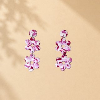 Pendientes de arcilla polimérica flor