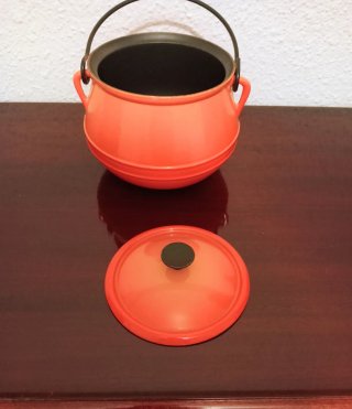 Olla Vintage Hierro Naranja
