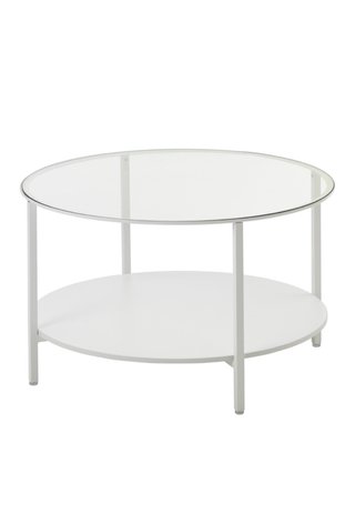 Mesa de centro doble cristal blanco | Casi nueva |
