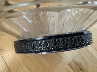 Cuenco antiguo cristal plata 875 soviético