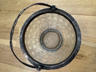 Cuenco antiguo cristal plata 875 soviético