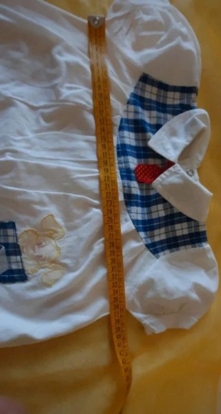 Pagliaccetto cotone vintage con rifiniture blu