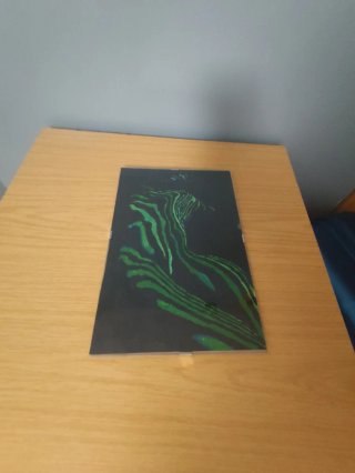 Arte abstracto verde y negro