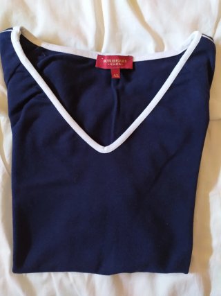 Camiseta Vintage Burberry Azul y Blanca