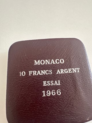 Moneda Plata Mónaco Rainier Grace 1966