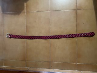 Cinturón cuadros rojo y negro hombre