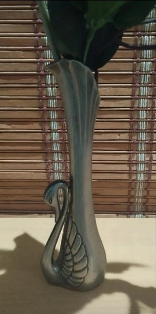 Florero Vintage Cisne Metal