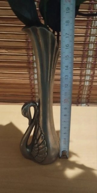 Florero Vintage Cisne Metal