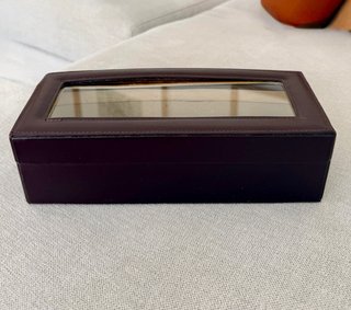 Joyero Marrón con Tapa Transparente