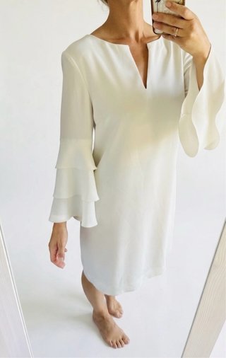 Vestido Hallhuber blanco talla 40