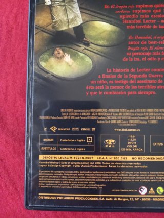 Hannibal El Origen del Mal DVD