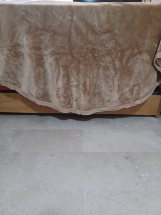 Ropa de mesa de forro polar beige