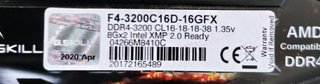 G.Skill Flare X DDR4 16GB (2x8GB) 3200MHz