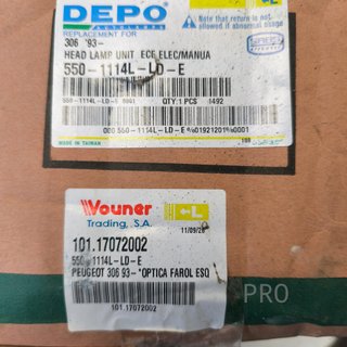 FARO IZQUIERDO PEUGEOT 306 NUEVO 10117072002