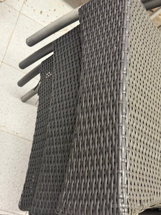 6 Sillas de Exterior Mimbre y Metal