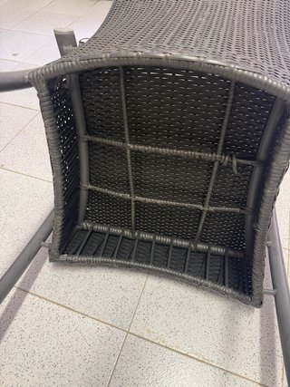 6 Sillas de Exterior Mimbre y Metal