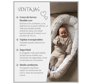 Nido reductor bebé reversible, como nuevo