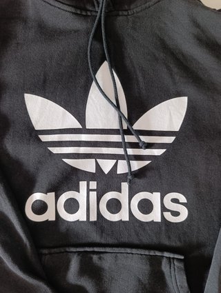 Adidas Sudadera Capucha Negra E40/M Logo Grande