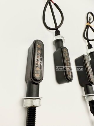 Intermitentes moto led homologados ahumado