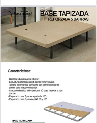 135x190 Pack nuevo  colchón Berlin y base tapizada