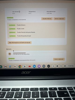 Portátil Acer Chromebook 315 Plata/Negro