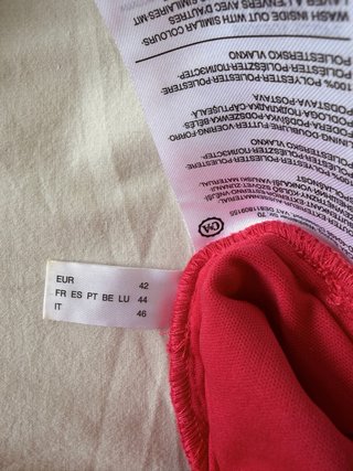 Vestido rojo / fucsia midi encaje elegante XL