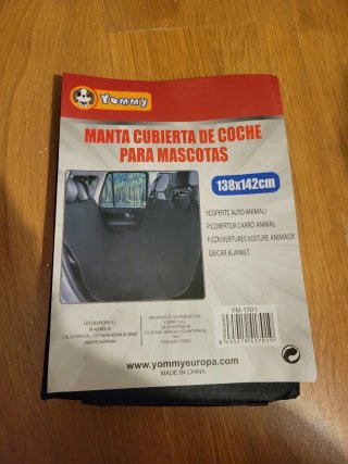 Manta Cubre Asiento Coche Mascotas 138x142cm
