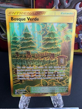 Carta Entrenador Pokemon Bosque Verde Estadio