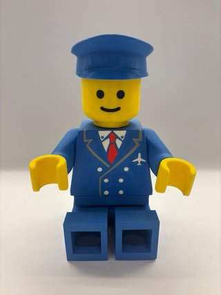 Brick Lego 20cm Pilota Aereo