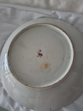 Plato decorativo francés Familia  Rosa 1900