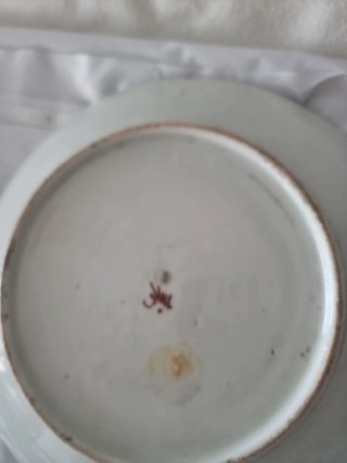 Plato decorativo francés Familia  Rosa 1900