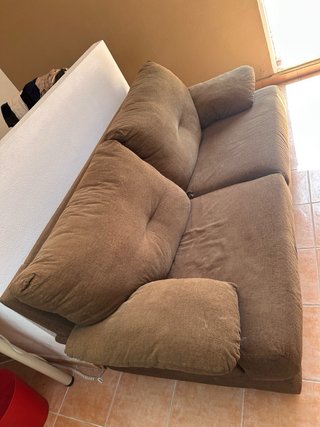 Sofá 2/3 plazas marrón 180cm