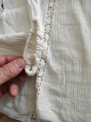 Blusa blanca mujer antigua