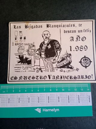 Brigadas Blanquiazules -Postal 1989.