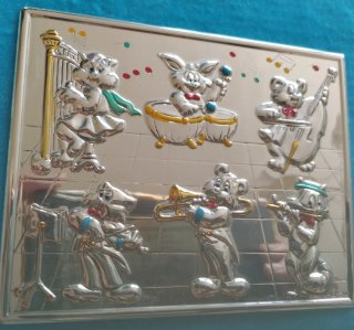 Álbum infantil azul terciopelo plata 8'4x6,5