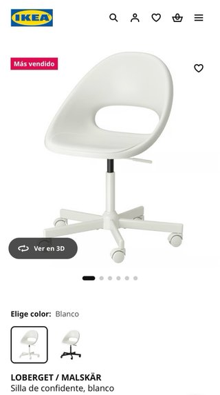 Silla de escritorio Ikea blanca