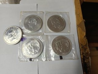 5 Monedas Plata 2000 Pts, 1-1994 2-1999 2-2001 s/c