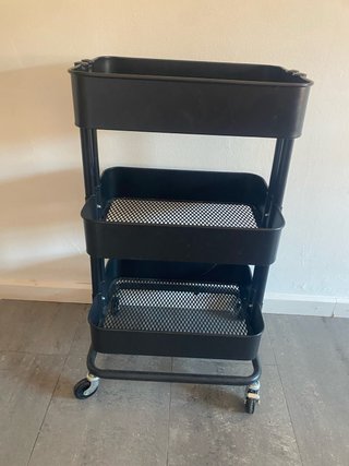Carrito 3 estantes Ikea negro