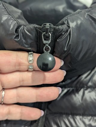 Piumino estivo donna nero lucido tg S 100 grammi