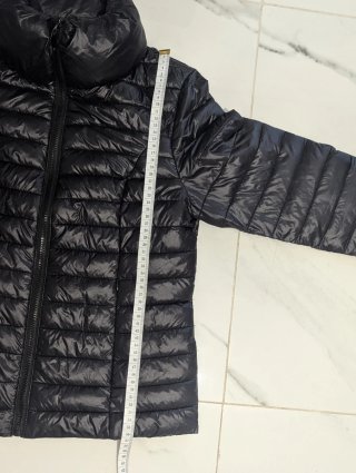 Piumino estivo donna nero lucido tg S 100 grammi