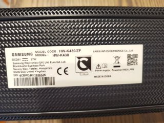 Barra de Sonido Samsung Negra HW-K430