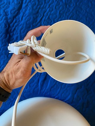 Lampadario Ikea bianco legno