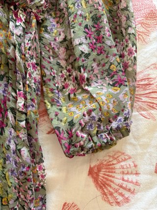 Vestido Mango floral verde
