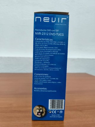Reproductor DVD Nevir NVR-2312 con TDT