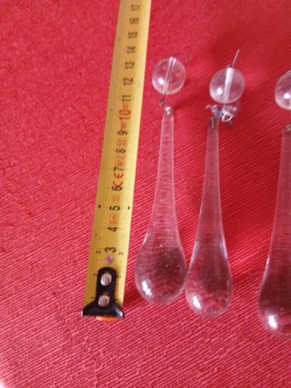 Lote 9 lágrimas cristal lámparas